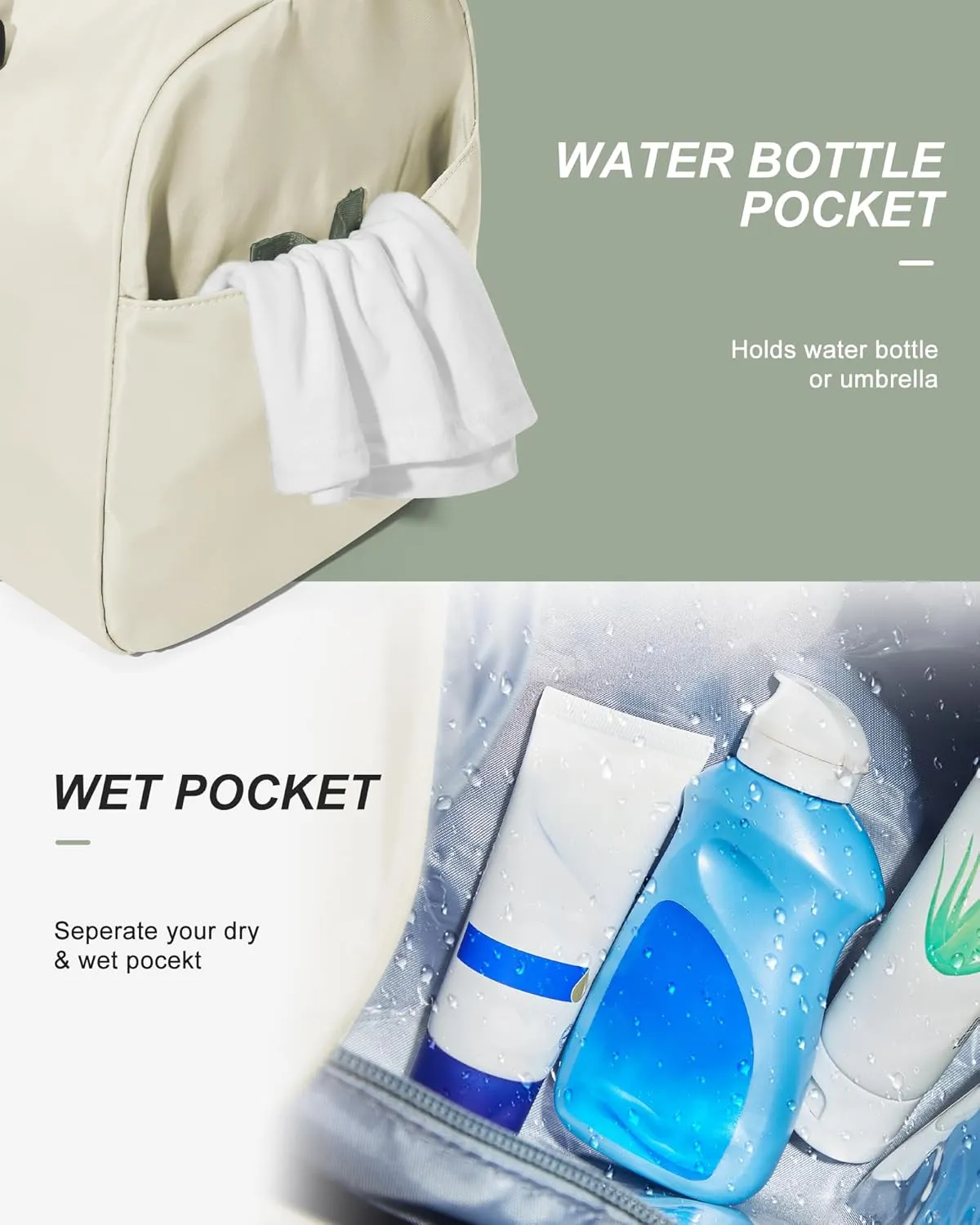 Gym Bag Womens Mens with Shoes Compartment and Wet Pocket Travel Duffel Bag for Women for Plane Sport Gym Tote Bags Swimming Yoga Waterproof Weekend Overnight Carry on Bag Hospital Holdalls