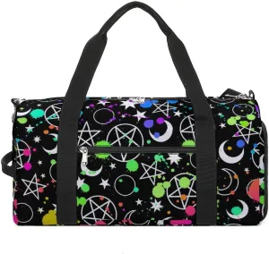 Gym Duffel Bag with Shoe Compartment Wet Pocket, Mystical Esoteric Pattern Moon Magic Travel Bag for Men Women, style-2