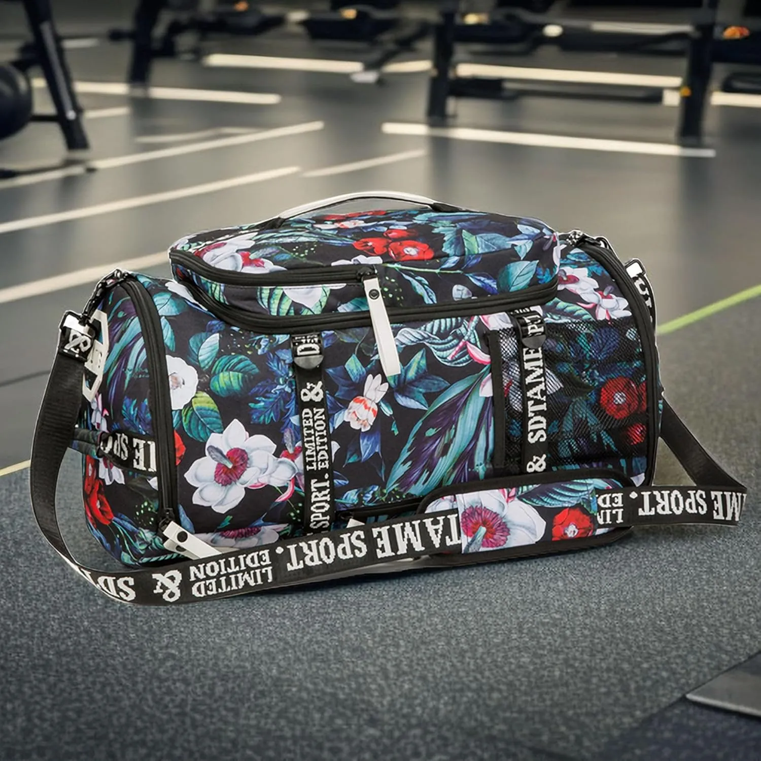 Gym Duffle Bag Backpack with Shoe Compartment,4 ways Travel Backpack for Women and Men,Multi-Functional Weekender bag with Waterproof Layer&Laptop Compartment for Fitness, Travel,Camping