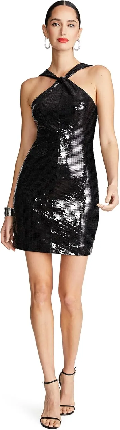 HALSTON Women's Tobi Dress in Square Foil