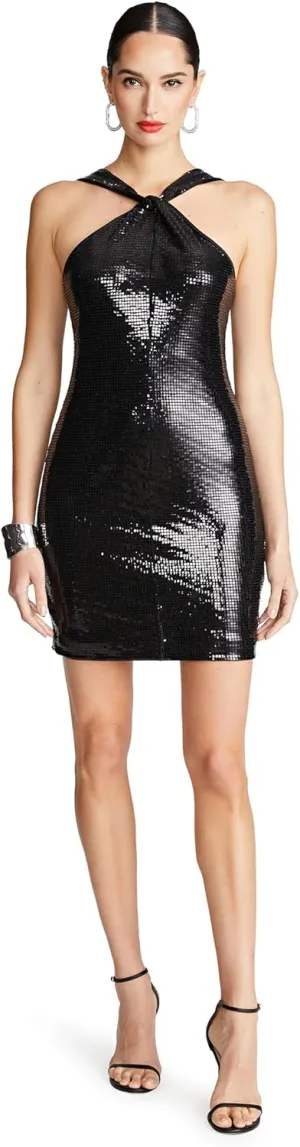 HALSTON Women's Tobi Dress in Square Foil