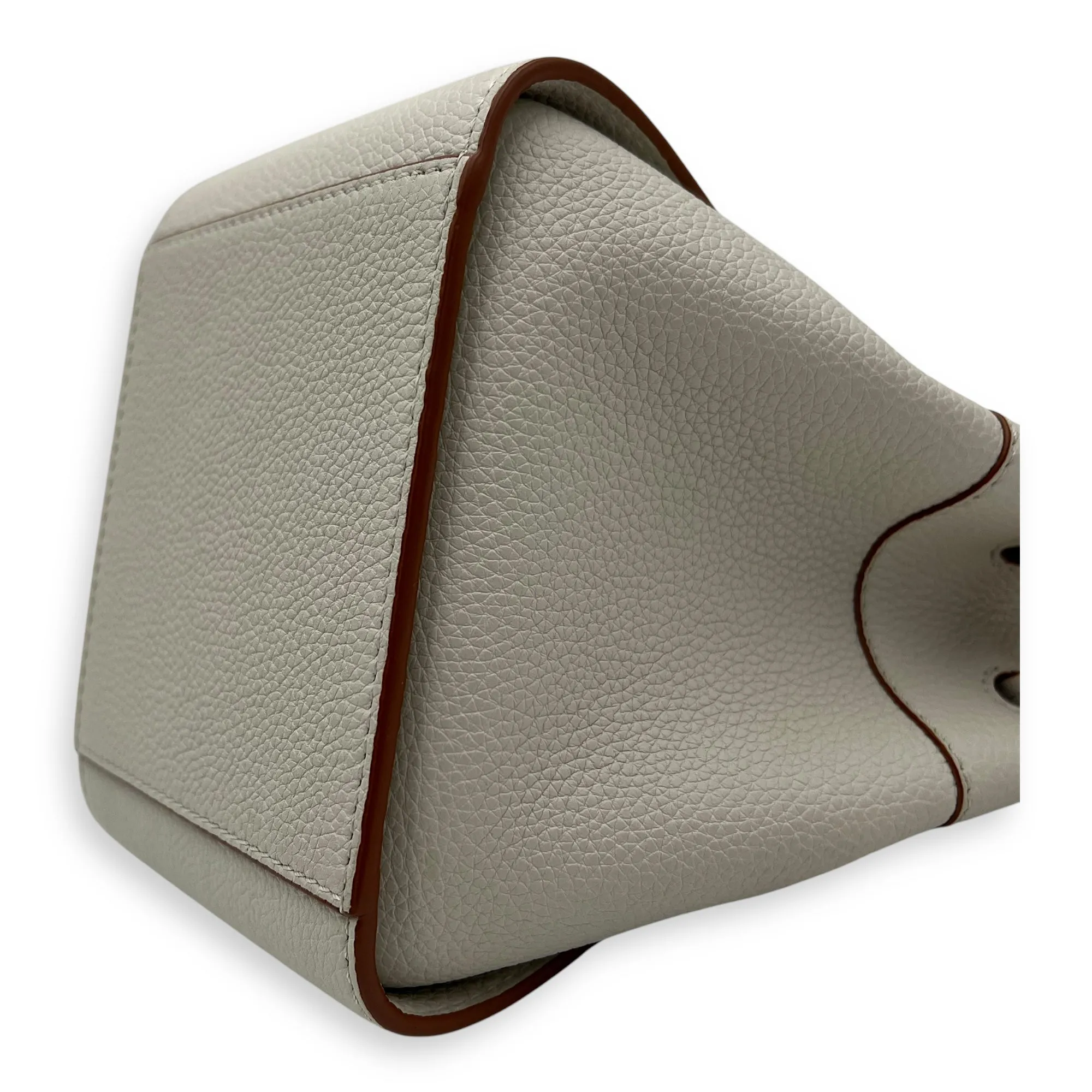 Hammock Crossbody Bag Mini White in Calfskin, Gold hardware