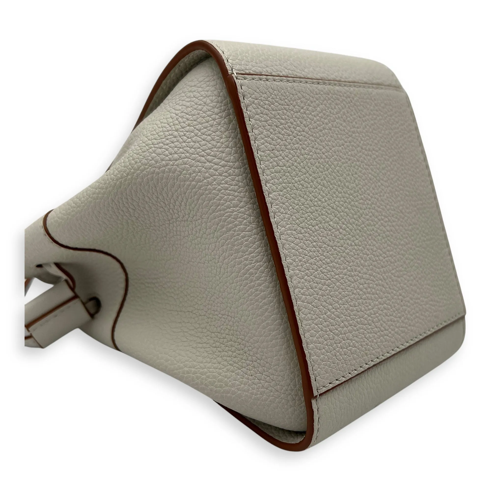 Hammock Crossbody Bag Mini White in Calfskin, Gold hardware