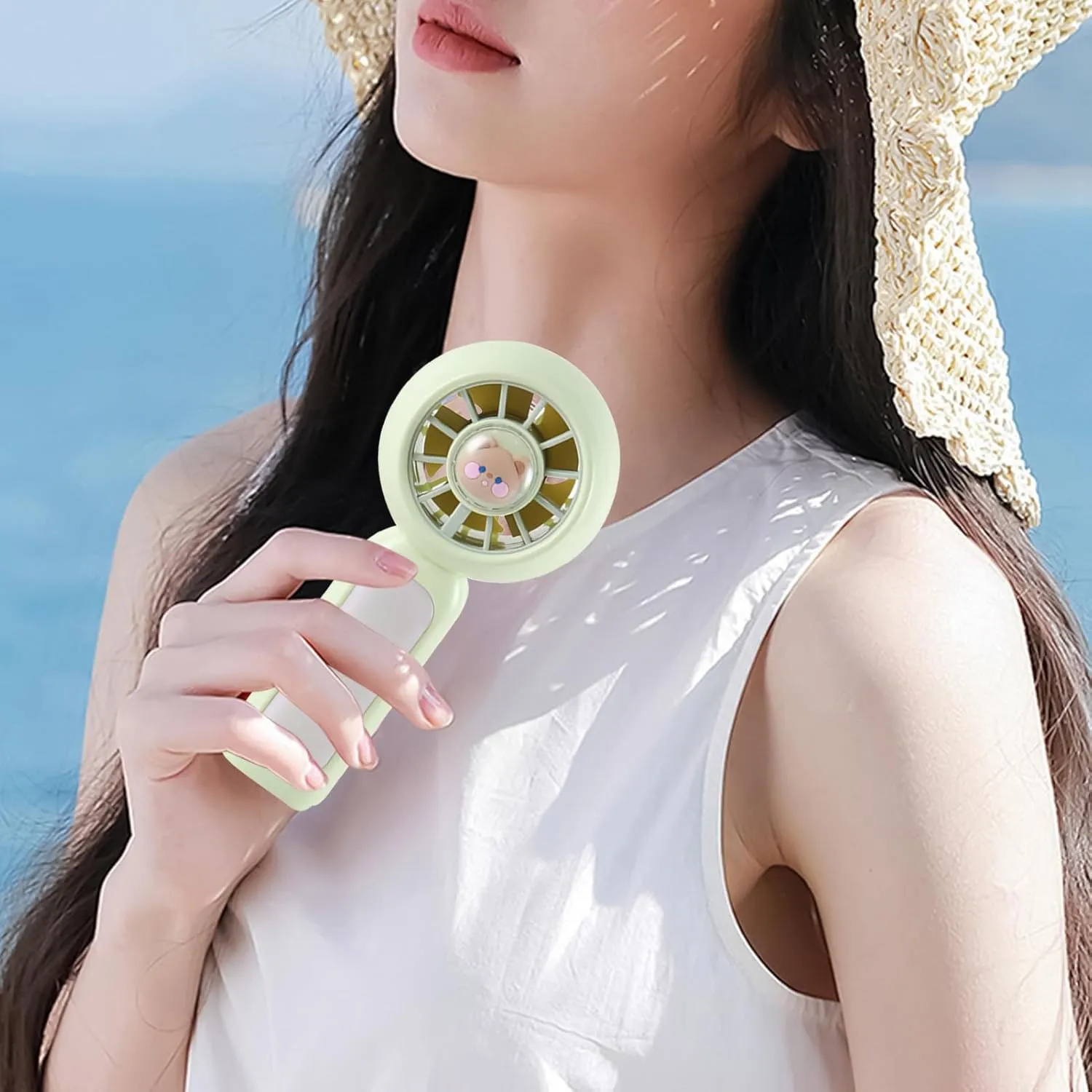 Handheld Fan Rechargeable | Small Desk Hand Held Fan | High Speed, Lightweight Cooling Camping Supplies for Kids Adults Travel Outdoor