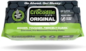 Heavy-Duty 10" x 15" Industrial Cleaning Wipes — 100 Count Hand & Tool Cleaning Wipes — Large Multi-Surface Cleaning Cloths, Water-Based Solution with Extreme Cleaning Power — Unscented, Safe on Skin