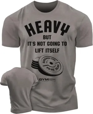 Heavy Lift Gym Workout Shirts for Men Weight Plate Gym T-Shirt