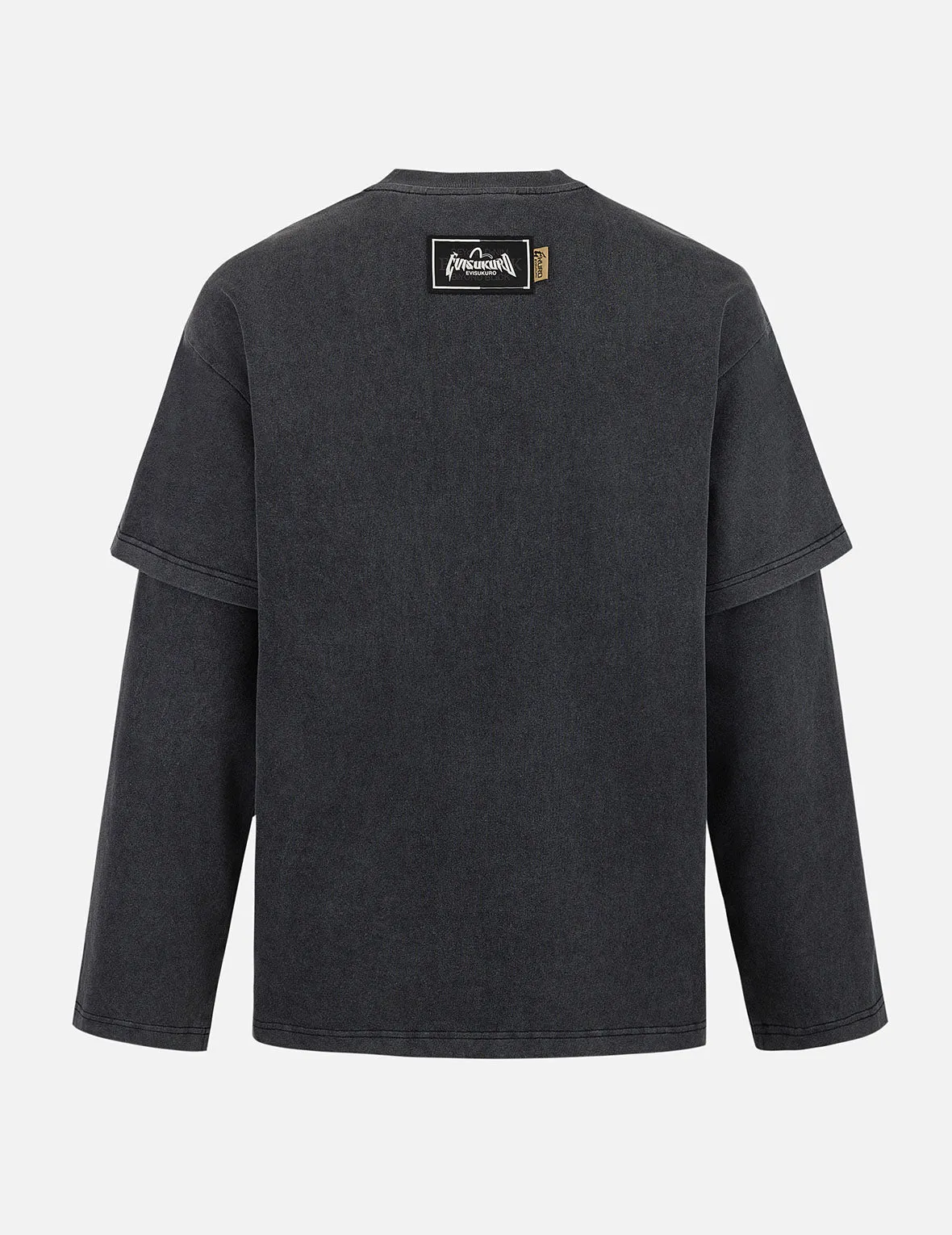 Heavy Washed Regular Fit 2-in-1 Long-Sleeve T-Shirt