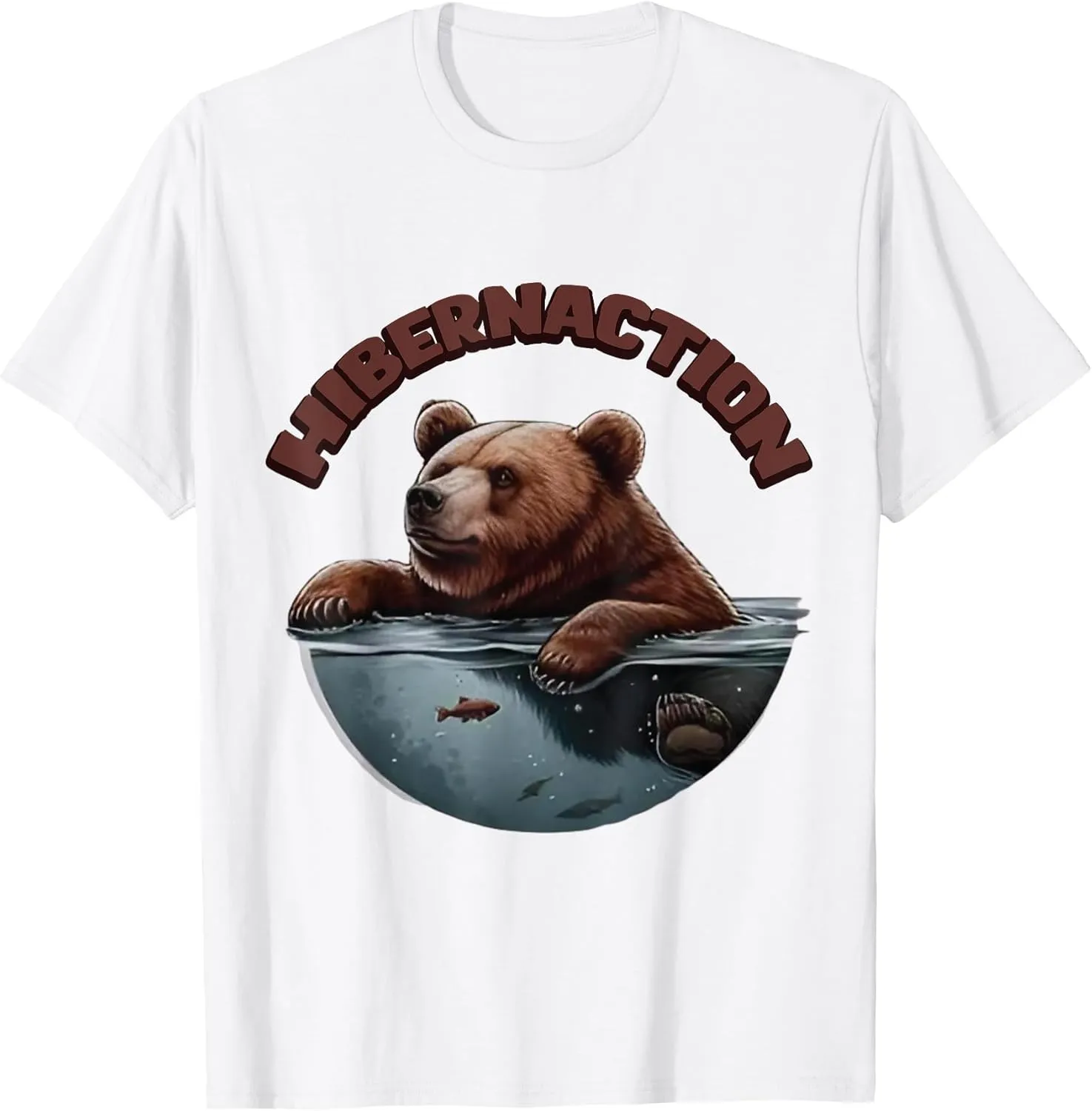 Hibernaction Mode On Bear Humor Retro Sunset Men Women T-Shirt