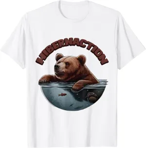 Hibernaction Mode On Bear Humor Retro Sunset Men Women T-Shirt