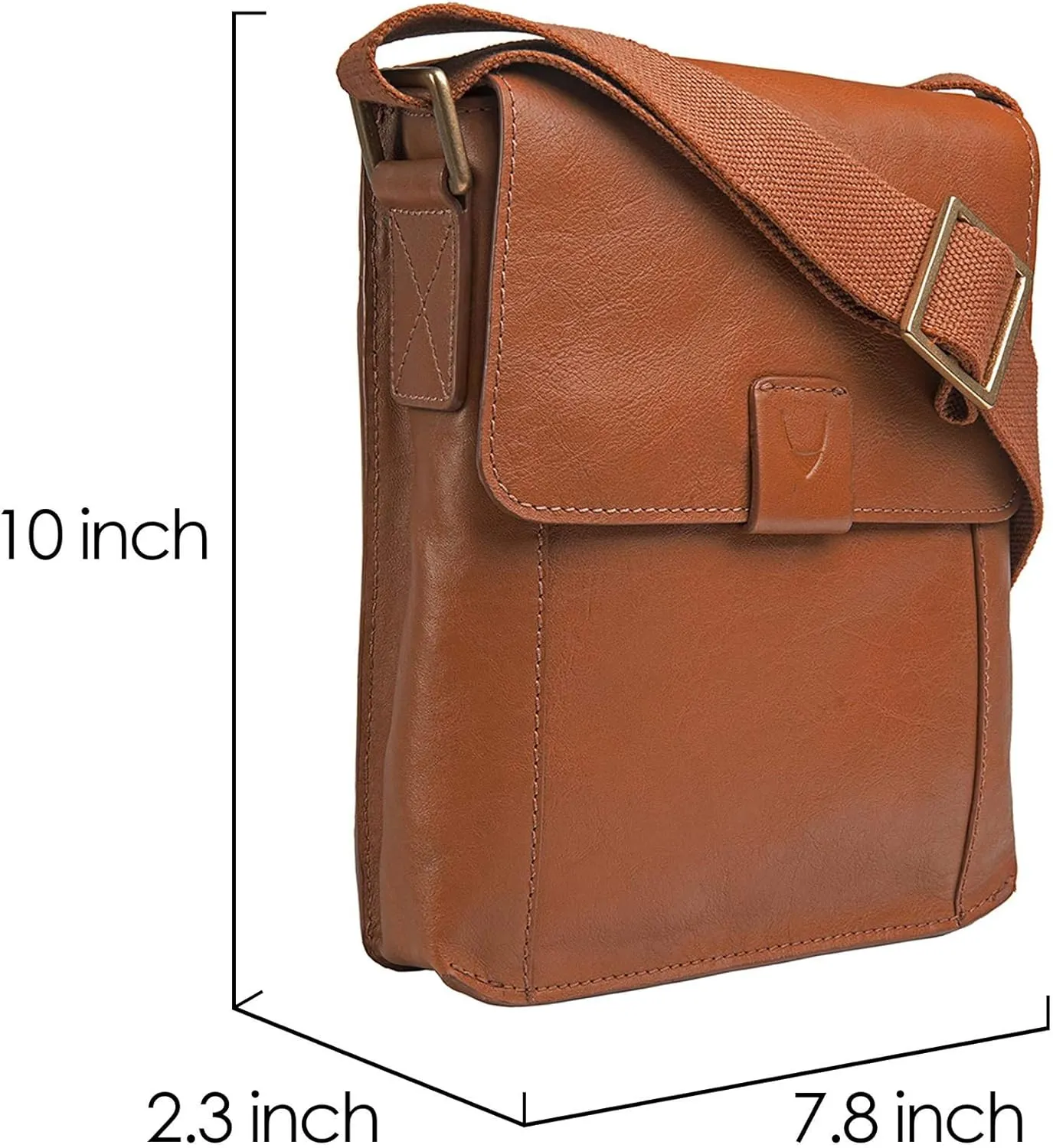 HIDESIGN AM-001-Tan Aiden Small Leather Cross Body, Tan