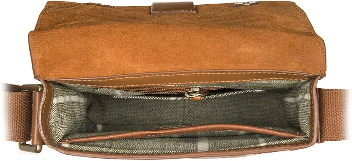 HIDESIGN AM-001-Tan Aiden Small Leather Cross Body, Tan