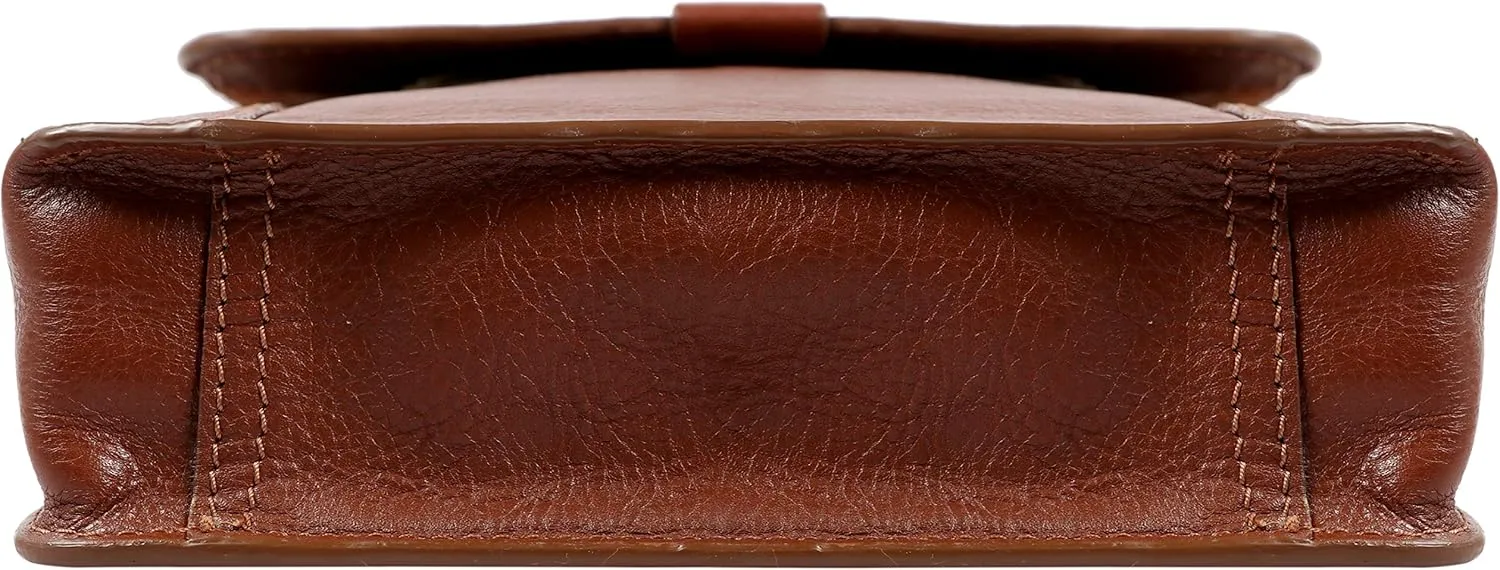 HIDESIGN AM-001-Tan Aiden Small Leather Cross Body, Tan