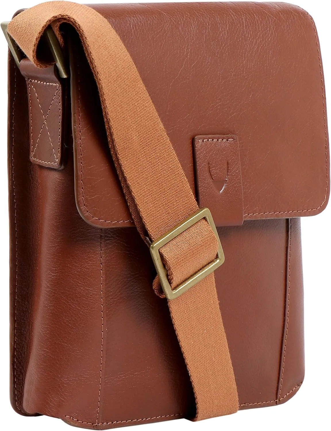 HIDESIGN AM-001-Tan Aiden Small Leather Cross Body, Tan