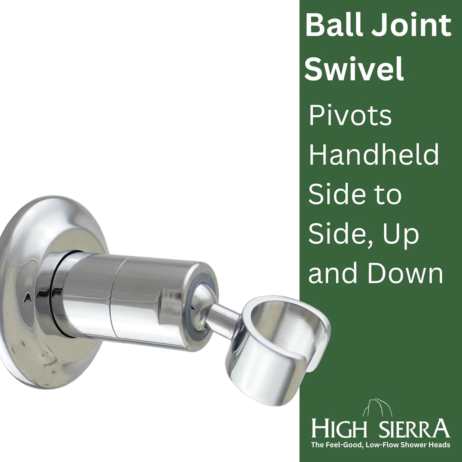 High Sierra Showerheads® - All Metal Wall Holder for Handheld Shower Heads - Brushed Nickel Finish