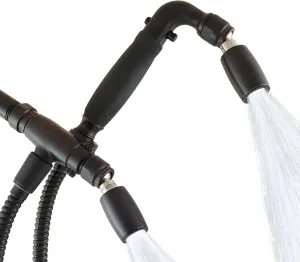 High Sierra Showerheads® - Solid Metal 1.8 GPM Low-Flow 4-Way Classic Shower Head and Handheld Combination w/Slip-Free Grip - Oil Rubbed Bronze