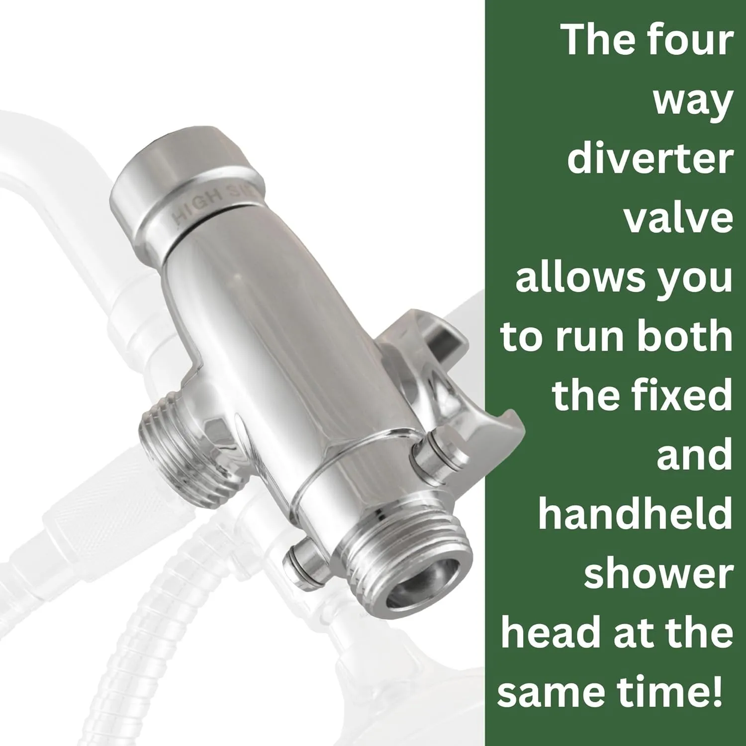 High Sierra Showerheads® - Solid Metal 1.8 GPM Low-Flow 4-Way Classic Shower Head and Handheld Combination w/Slip-Free Grip - Oil Rubbed Bronze