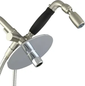 High Sierra Showerheads® - Solid Metal 3-Way Shower Head and Handheld Combo Kit. Reflection Shower Head & Handheld Shower Head w/Slip-Free Grip - Brushed Nickel