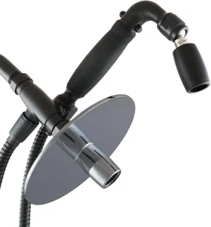 High Sierra Showerheads® - Solid Metal 4-Way Shower Head and Handheld Combo Kit. Features the Reflection Shower Head & Handheld Shower Head w/Slip-Free Grip - Oil Rubbed Bronze
