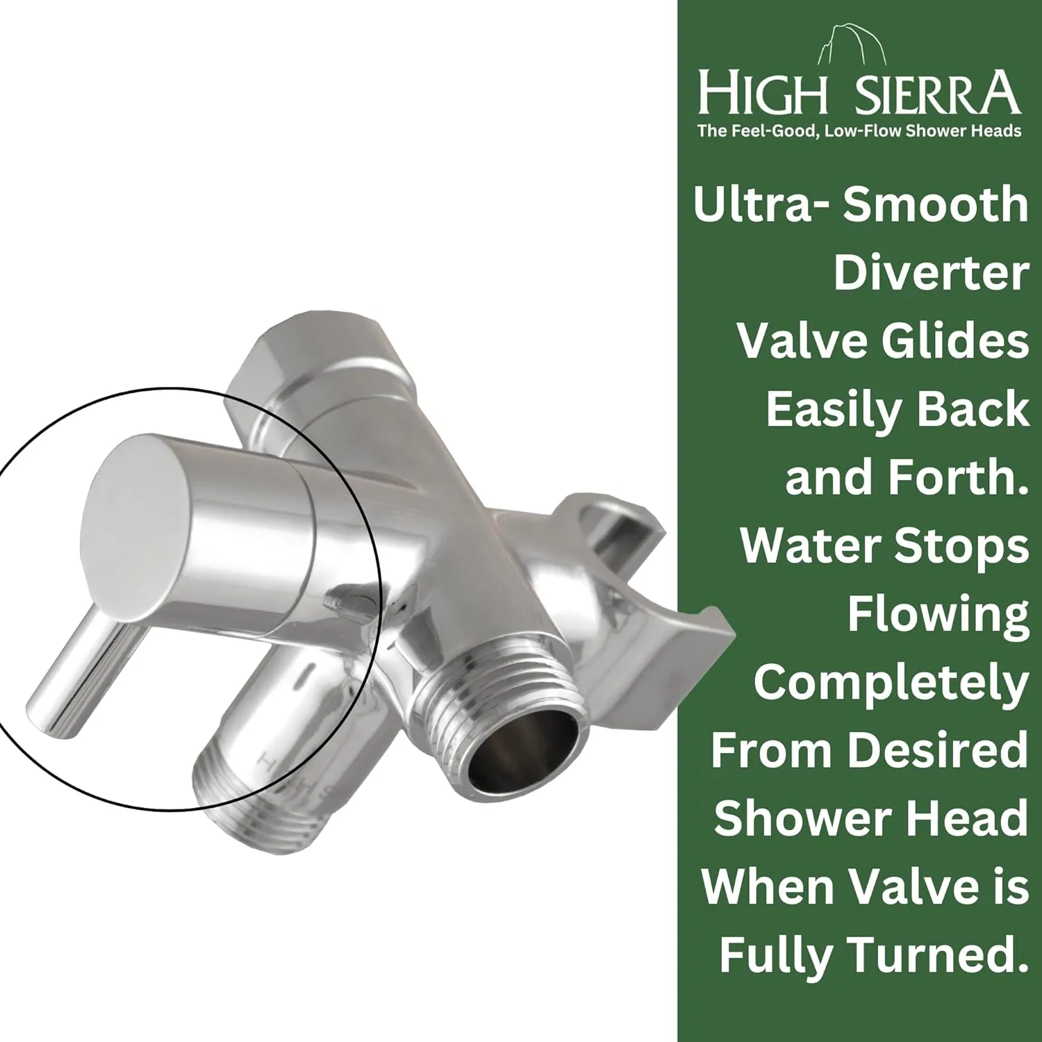 High Sierra Showerheads® - Solid Metal Fixed and Handheld Combo Diverter Valve (3 Way) with Built-in Handheld Shower Holder - Brushed Nickel