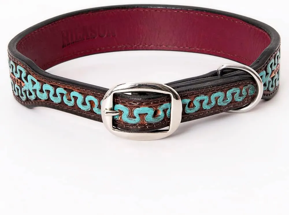 HILASON Brown Small Strong Genuine Leather Dog Collar Small | Dog Collar | Leather Dog Collar | Handmade Dog Collar | Soft Dog Collar | Hand Tooled
