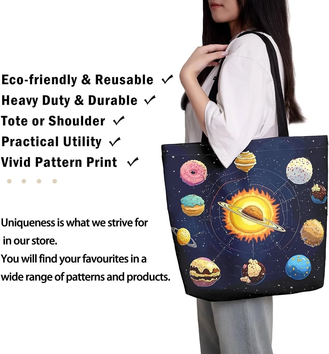 Hippo Canvas Tote Bag for Women,Cartoon Animal Large Capacity Gym Bag Garden Flower Cute Wildlife Cotton Bags