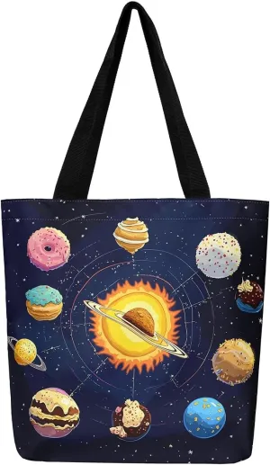 Hippo Canvas Tote Bag for Women,Cartoon Animal Large Capacity Gym Bag Garden Flower Cute Wildlife Cotton Bags