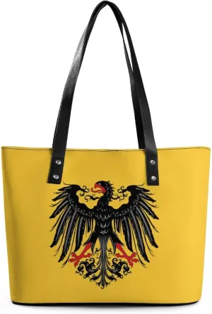 Historical Flag of Holy Roman Empire Fashion Tote Bag for Women Handbags Large Capacity Shoulder Bags Purses with Zippered