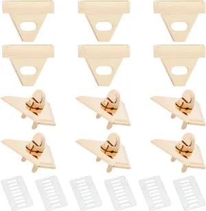 Hobbspring 6 Sets Handbag Closure Lock Hardware Purse Closure Latches Metal Handbag Twist Lock Fasteners Accessories for Leather Handbag Briefcase Wallet DIY Craft
