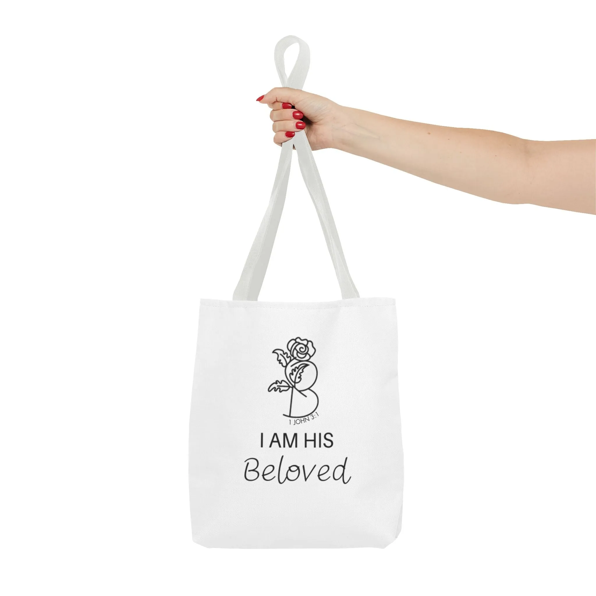 I am His Beloved Rose Tote Bag