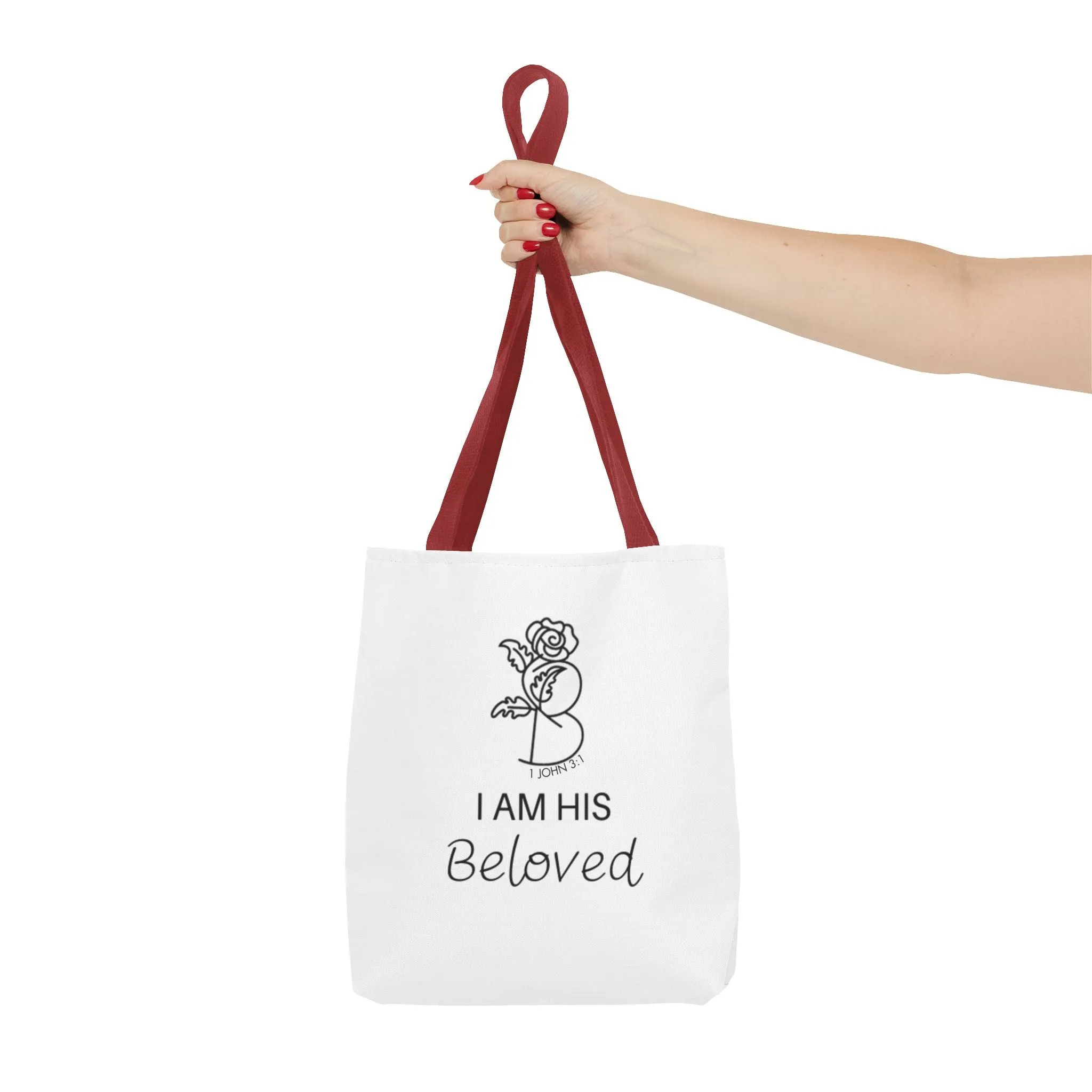 I am His Beloved Rose Tote Bag