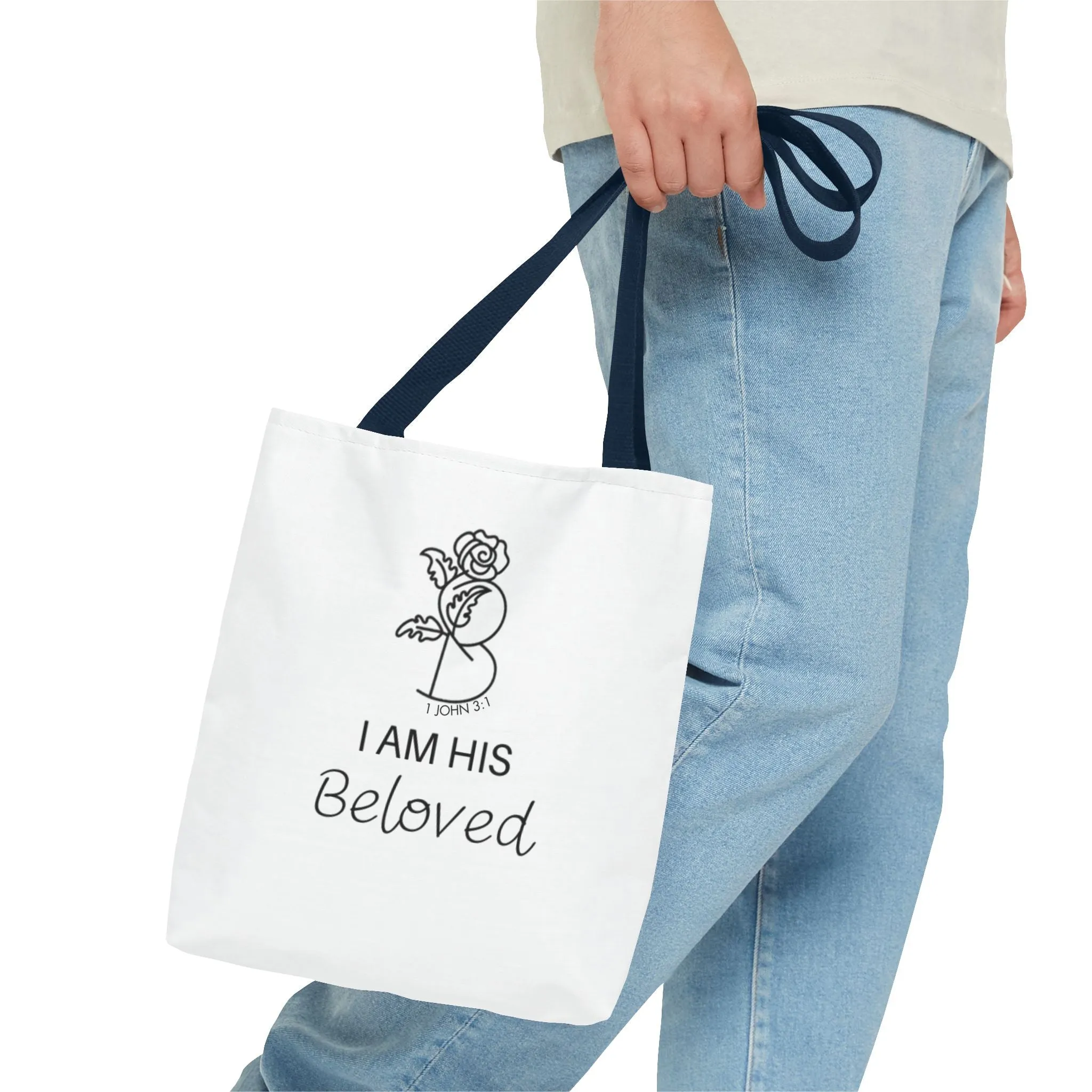 I am His Beloved Rose Tote Bag