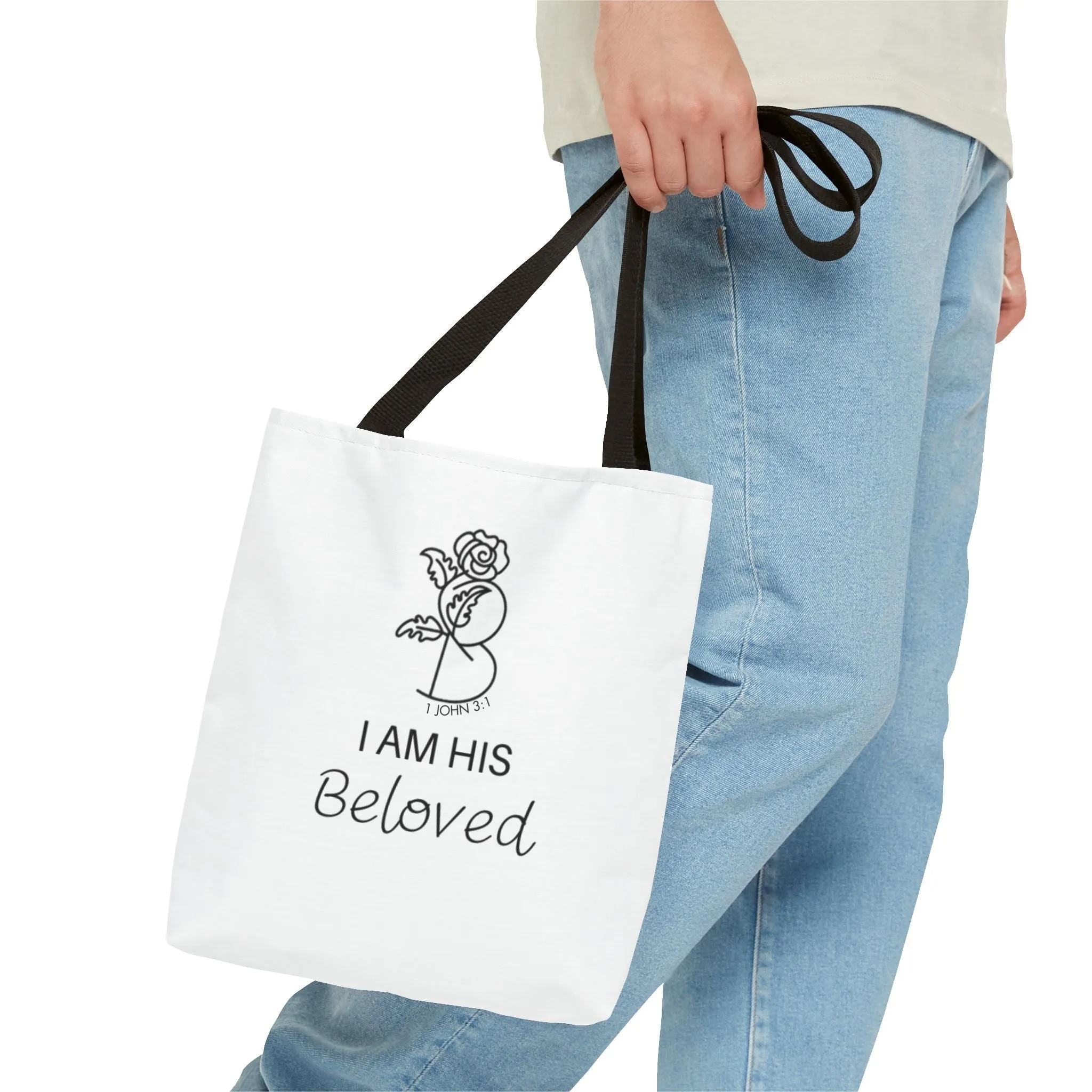 I am His Beloved Rose Tote Bag
