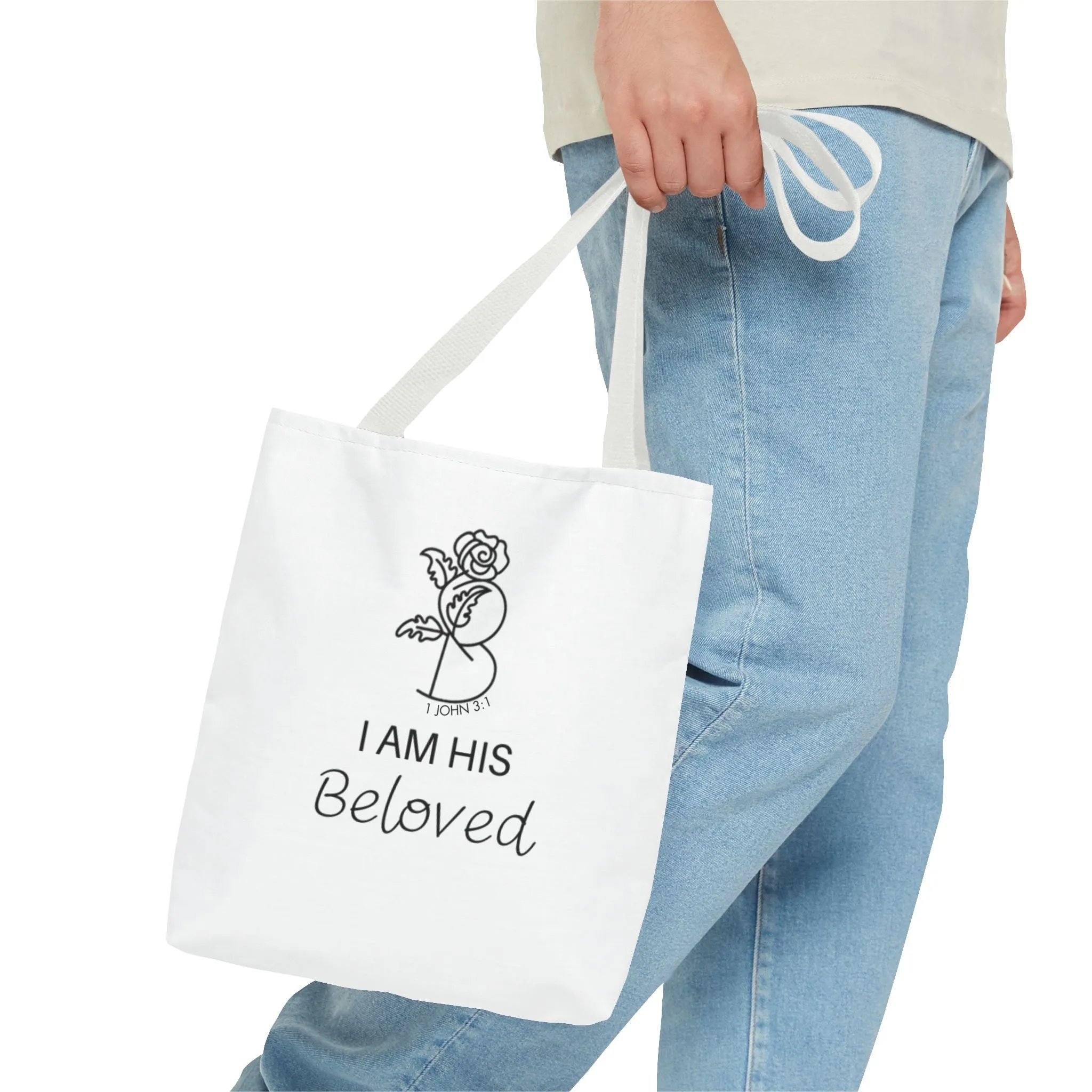I am His Beloved Rose Tote Bag