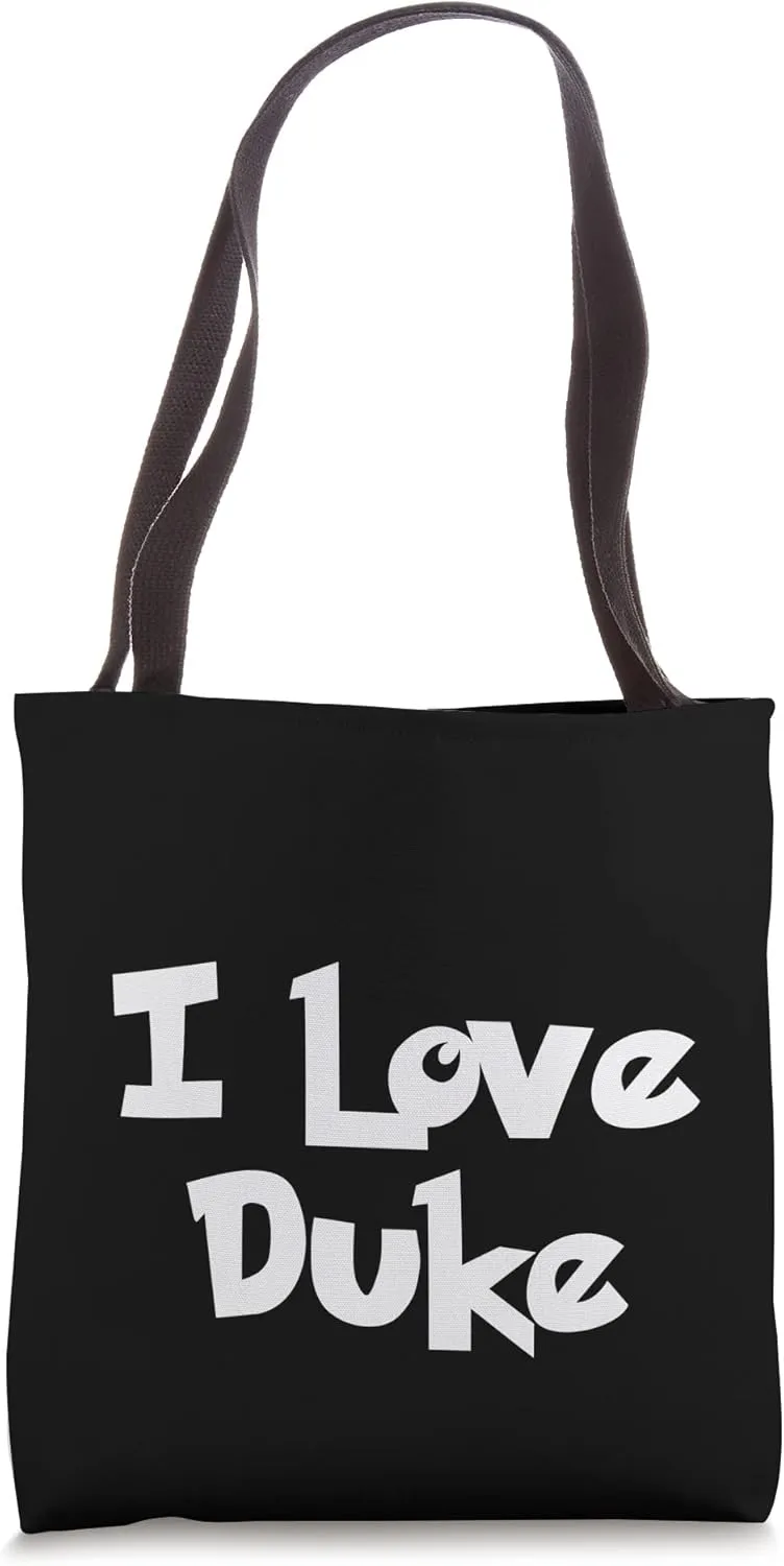I love Duke puppy dog Tote Bag