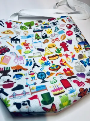 I Spy Tote Bag to Carry Trinkets and Toys Bag for a Speech Language Pathologist