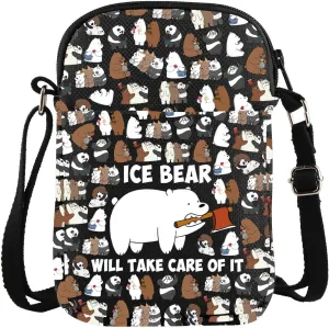 Ice Bear Crossbody Bag Ice Bear Lover Gift Ice Bear Will Take Care Of It Gift Polar Bear Gift