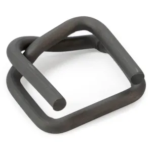 IDL Packaging Phosphate Cord Strapping Buckles 3/4", Pack of 500 - Heavy-Duty Metal Buckles with Phosphate Coating for Woven Cord Strapping - Reusable Metal Buckle for Strapping - SKU BP-34-500