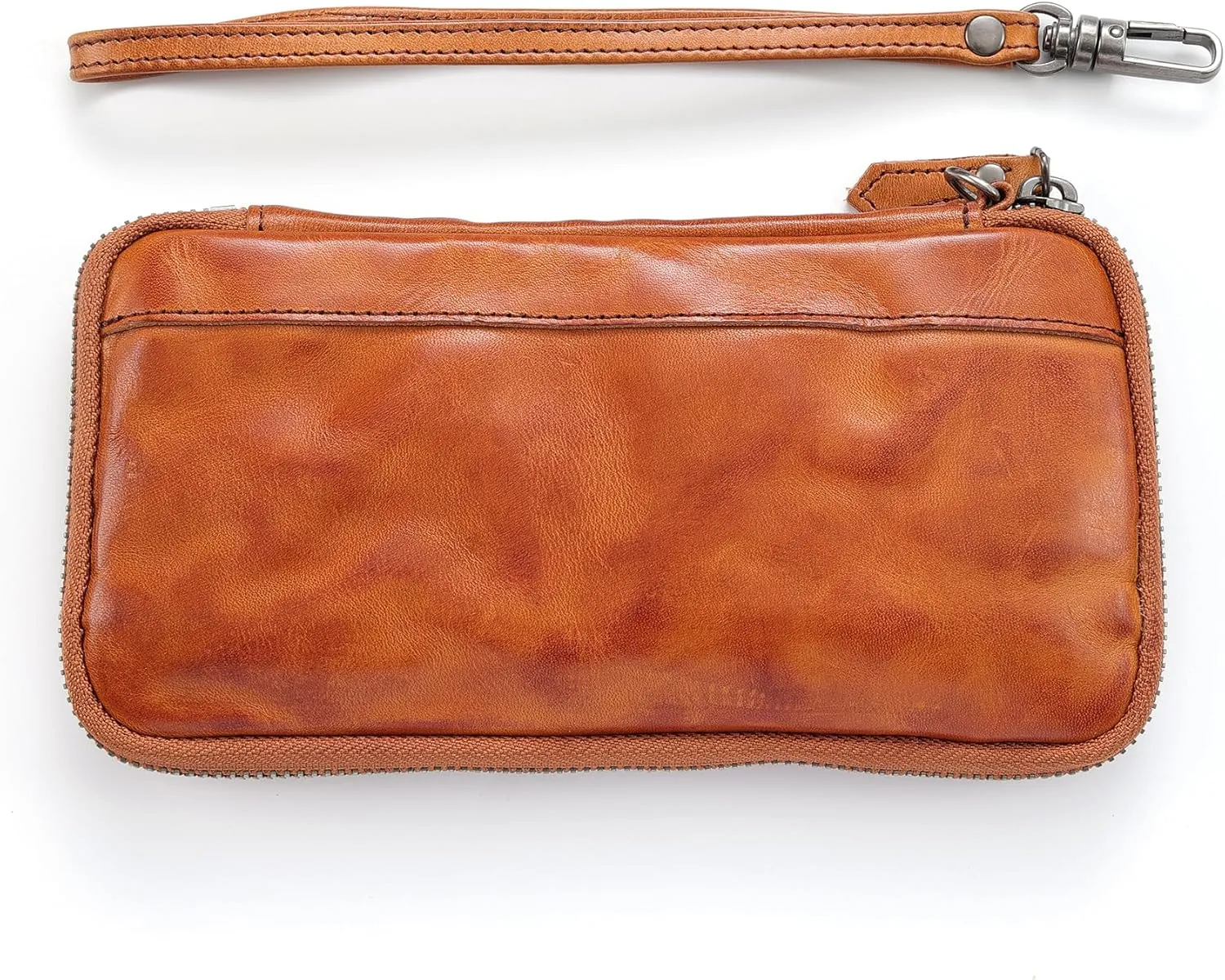 IJUN Handmade Vintage Long Wallet for Men - Full Grain Oil Vegetable Tanned Cowhide Leather