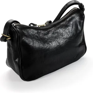 IJUN Handmade Vintage Shoulder Purse for Women - Full Grain Oil Vegetable Tanned Leather HandBag M Size