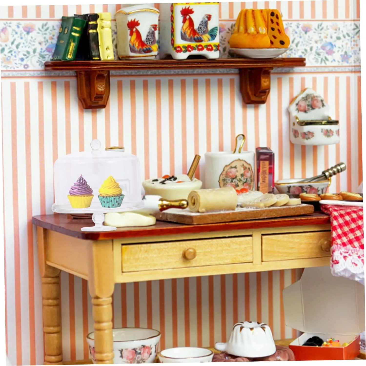 IMIKEYA 5sets 2pcs Scale Dollhouse Scenes Realistic Design Present for Model Lovers and Projects 2pcs*5