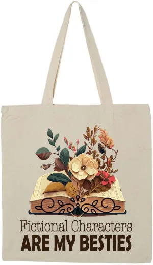 inktastic Funny Bookworm Fictional Characters Quote Tote Bag