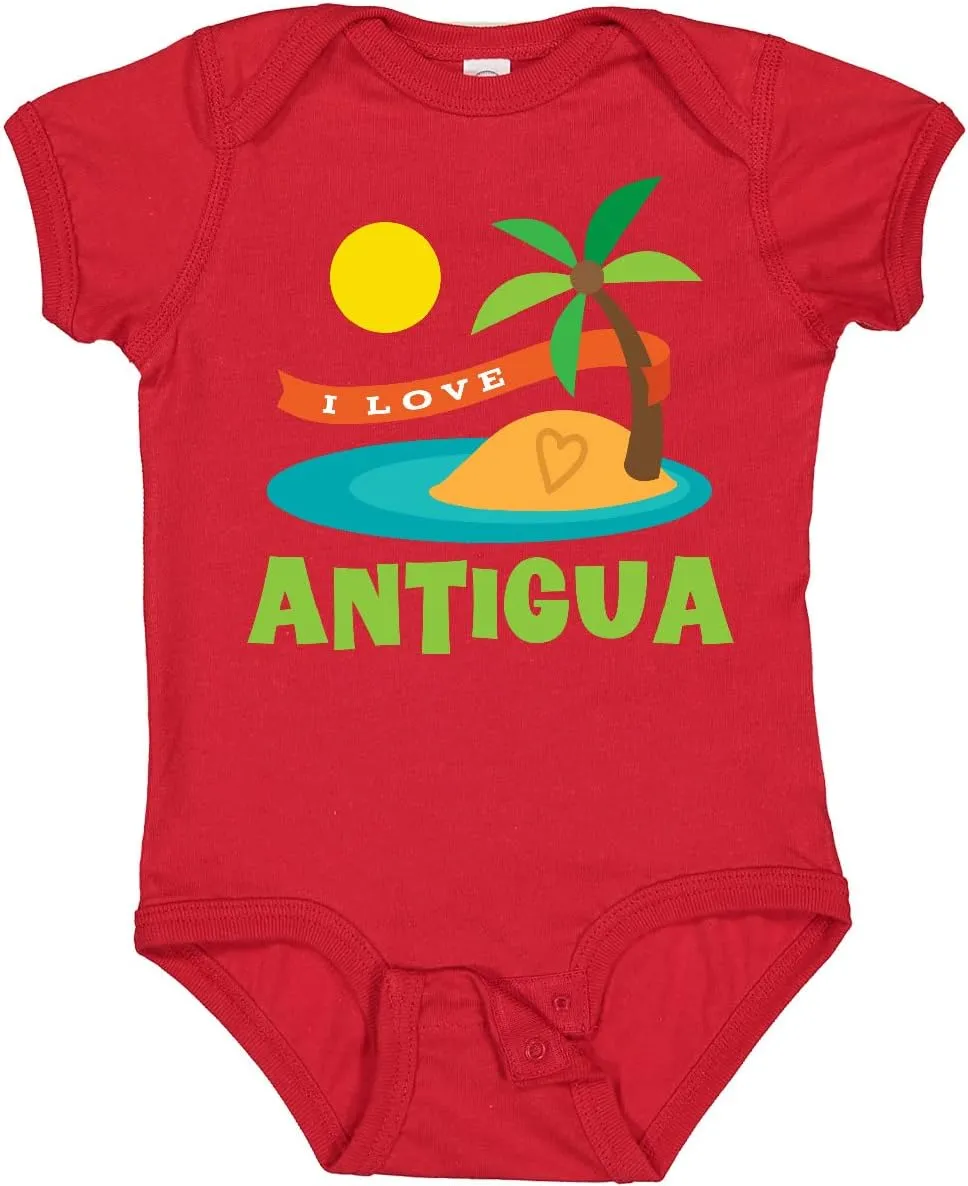 inktastic I Love Antigua Baby Bodysuit