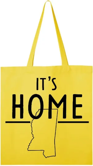 inktastic It's Home- State Of Mississippi Outline Tote Bag