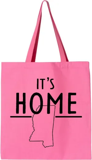 inktastic It's Home- State Of Mississippi Outline Tote Bag