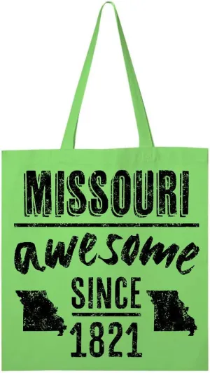 inktastic Missouri Awesome Since 1821 Tote Bag