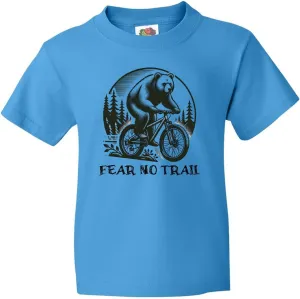 inktastic Mountain Biking Fear No Trail Youth T-Shirt