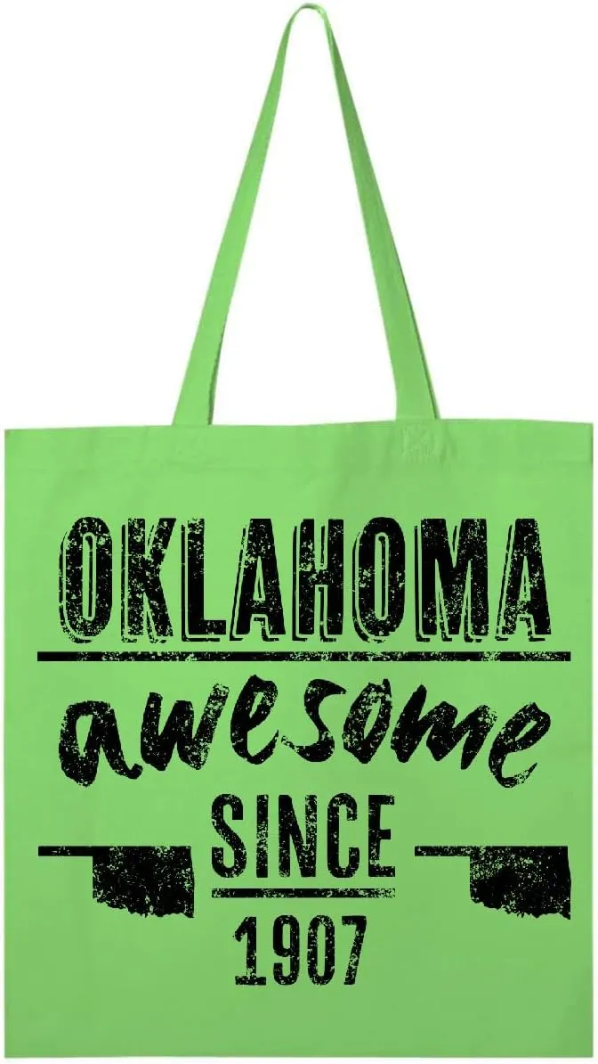 inktastic Oklahoma Awesome Since 1907 Tote Bag