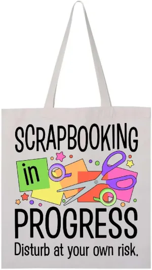 inktastic Scrapbooking in Progress- Humor Tote Bag