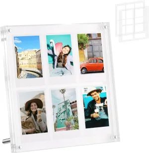 Instax Frame for Fujifilm Instax Mini/Square Film, Polaroid Frame for Instant Photos, 2x3 Mini Picture Display, Polaroid Picture Holder, Acrylic Floating Collage Photo Display for DIY Pressed Flower
