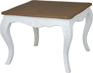 International Caravan End Table in Antique White Finish